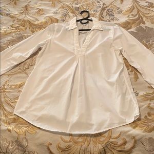 ⚡️Garnet Hill white v neck popover tunic
